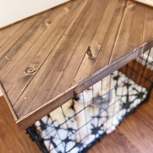 42 Crate Table Topper Wood Chevron Art Kennel Cover modify your wire dog crate XL 42 length table only No crate included Kona