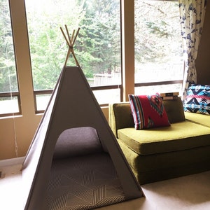 40 XL Dog Teepee Pet Tent 40 base PICK Your PILLOW or custom order it by vintage kandy 画像 7