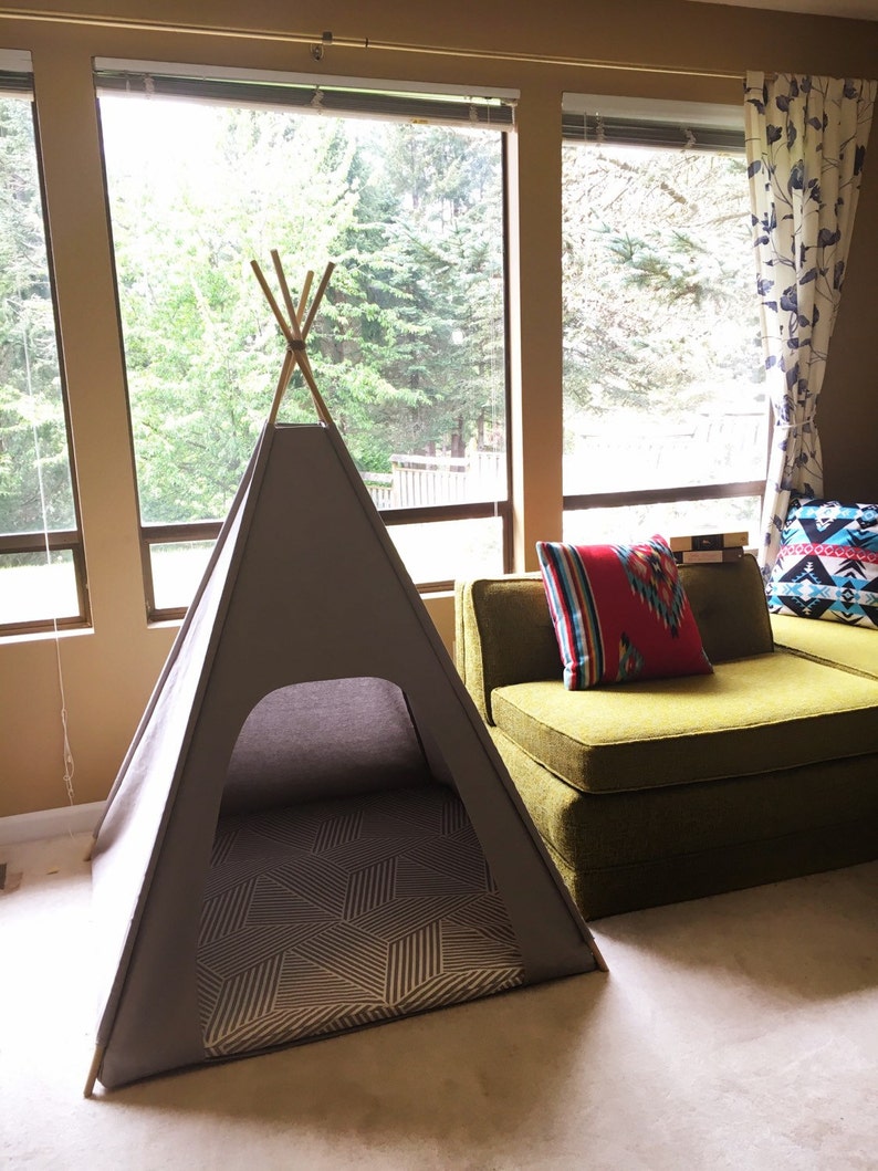 40 XL Dog Teepee Pet Tent 40 base PICK Your PILLOW or custom order it by vintage kandy image 7