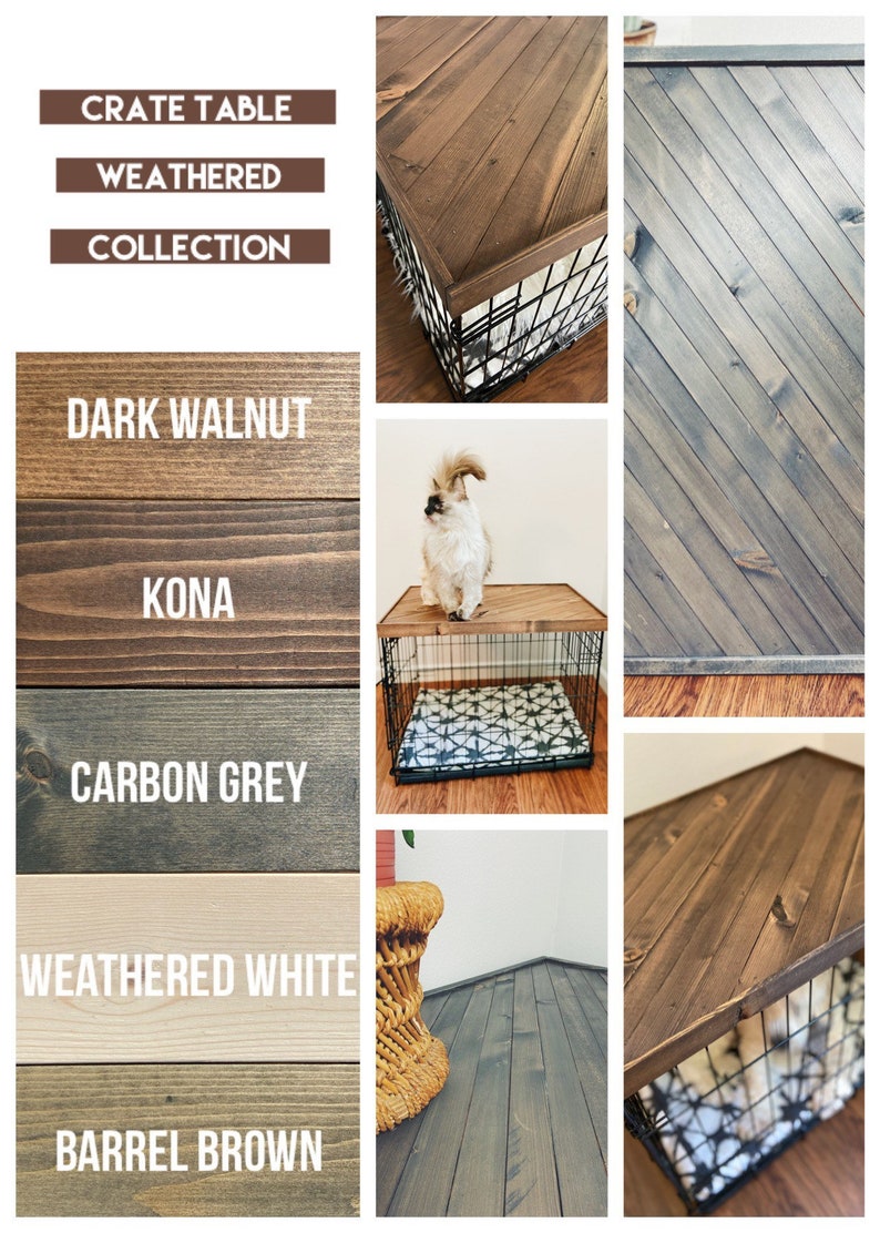 42 Crate Table Topper Wood Chevron Art Kennel Cover modify your wire dog crate XL 42 length table only No crate included image 9