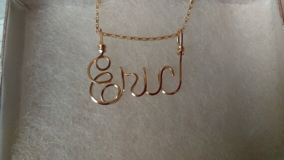 ERIC Wire Name Necklace - Etsy Singapore