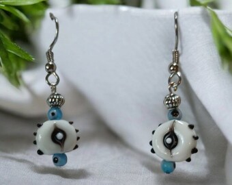 Earrings Handmade in Virginia Super Evil Eye Protection HALLOWEEN