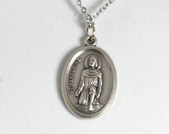 Patron Saint for those with Cancer- Saint Peregrine -for those praying for someone with a serious illness. Pendant on 20" chain