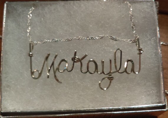 MAKAYLA Wire Name Necklaces or ANY Name 
