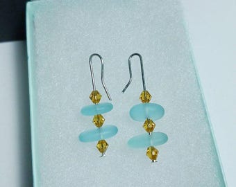 Sea Glass Style Earrings
