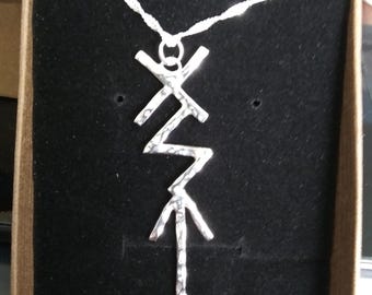 Rune Stav in Sterling Silver any Three Runes of your choice