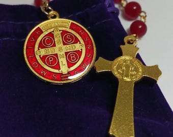 Saint Benedict Pocket Rosary -  Patron Saint for those with serious injury or illness