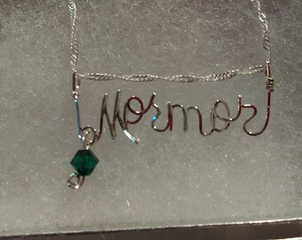 Mormor Wire Name ,Norwegian,Grandmother, Mother's Mother, Scandinavian
