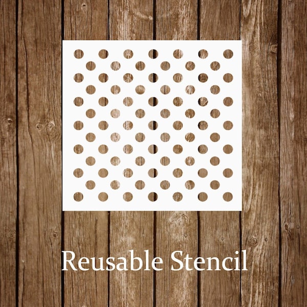 Polka Dot Stencil, Dot Stencil, Cookie Stencil, Reusable Stencil, Craft Stencil