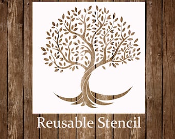 Tree of Life, Family Tree Reusable Craft Stencil