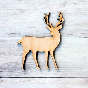 Deer - Laser Cut Out Unfinished Wood Craft Shape DER1 Deer - Laser Cut Out Unfinished Wood Craft Shape DER1