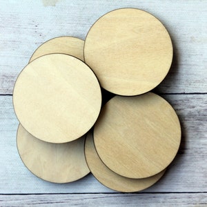 Set of Unfinished Wood Circle Shape Cutouts, Choose Quantity, Craft Wood Shapes