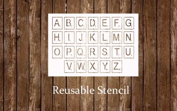 Scrabble Letters / Alphabet Stencils