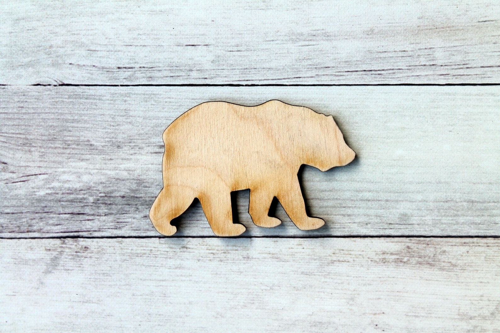 Bear Wood Shape Unfinished Wood Bear Craft Supply DIY Wood Etsy