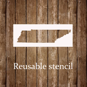 Tennessee Stencil, State Stencil, Tennessee Outline, Volunteer State, USA Stencil