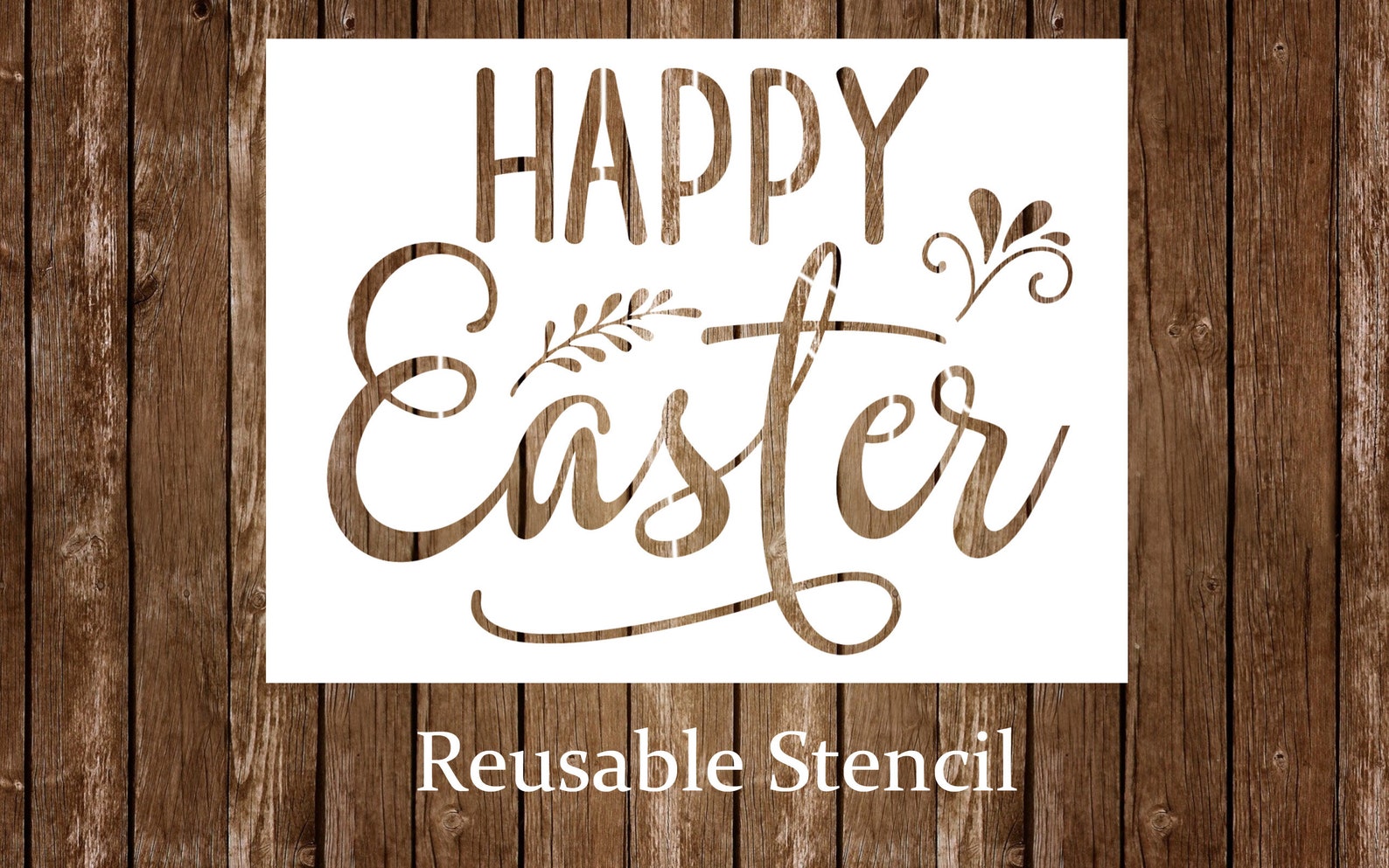 Happy Easter Stencil Easter Sign Stencil Spring Painting Etsy