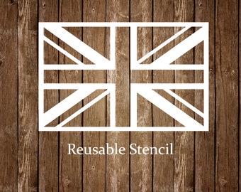 Union Jack Stencil, British UK Flag Stencil, Geography Stencil, Flag Stencil