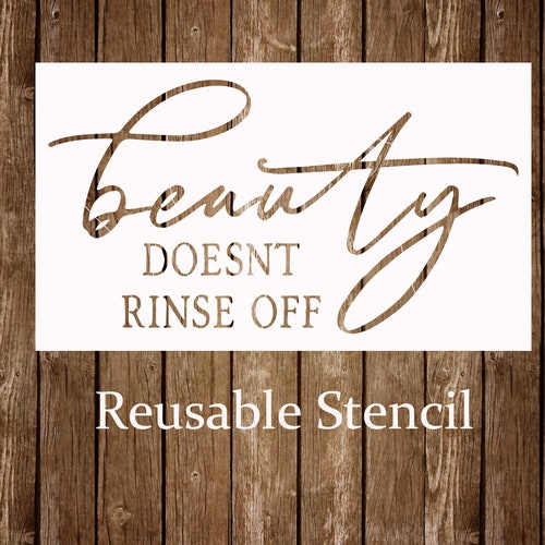 Bathroom Stencil Beauty Stencil Bathroom Decor Stencil Etsy