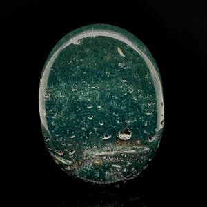 Ocean Jasper Crystal Palm Stone - Green Premium Flat Oval Worry Stone - Madagascar Origin - Meditation & Manifestation Collectors Specimen