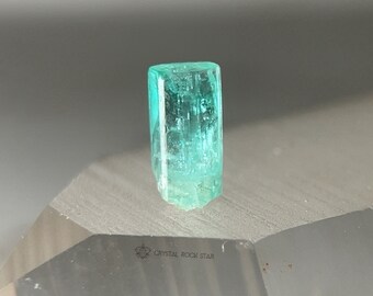 Colombian Emerald Raw Natural Collector Crystal Specimen - Small Genuine Untreated Unheated 8.5mm 1 carat - May Birthstone Unique Gift Idea