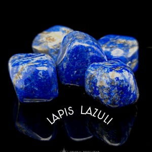 Lapis Lazuli Tumble Stone, Natural Blue Genuine Lapis Lazuli, Psychic Meditation Third Eye Chakra Intuition Empath Protection Crystal Grid