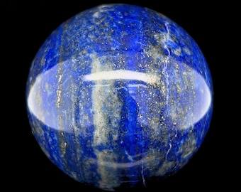 Lapis Lazuli Sphere - A Grade 50mm 2" Blue Crystal Decor Grid Centerpiece - Stone of Empowerment and Intuition
