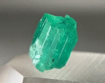 Colombian Emerald Raw Natural Collector Crystal - Small Genuine Untreated Unheated 13mm Specimen 12 carats - May Birthstone Unique Gift Idea