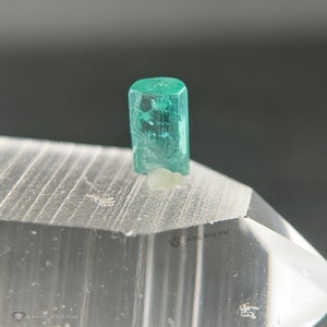 Colombian Emerald Raw Natural Collector Crystal Specimen - Small Genuine Untreated Unheated 8.5mm 1 carat - May Birthstone Unique Gift Idea - CrystalRockStar Los Angeles California