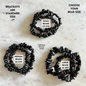 Nuummite Chip Bead Stretch Bracelet - Worlds Oldest 3 Billion Year Old Crystal Rock Star - Genuine Greenland Black Empath Protection Stone with Gold Flashes
