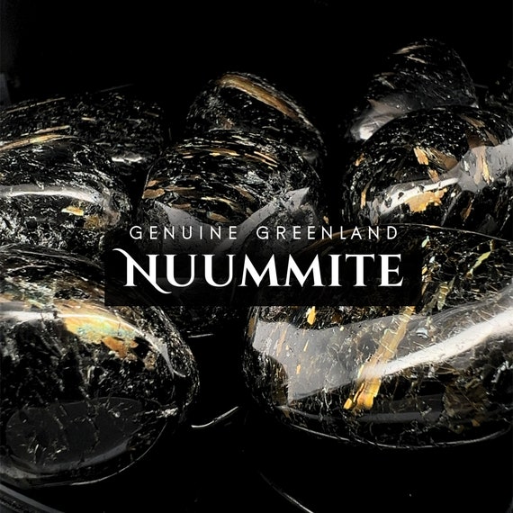 Authentic Nuummite Tumbled Stone: 3 Billion Years Old Greenland Collector Crystal, Empath Protection