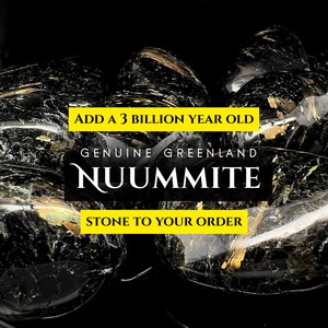Greenland Nuummite tumbled stone - 3 billion years old - grounding stone to use with Moldavite
