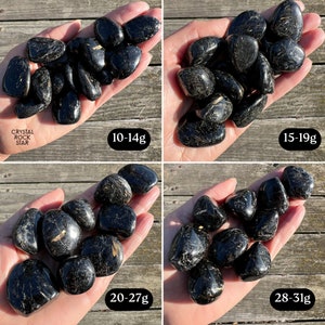 Genuine Greenland Nuummite Tumbled Stone Crystal Rock Star California - Ethically Sourced