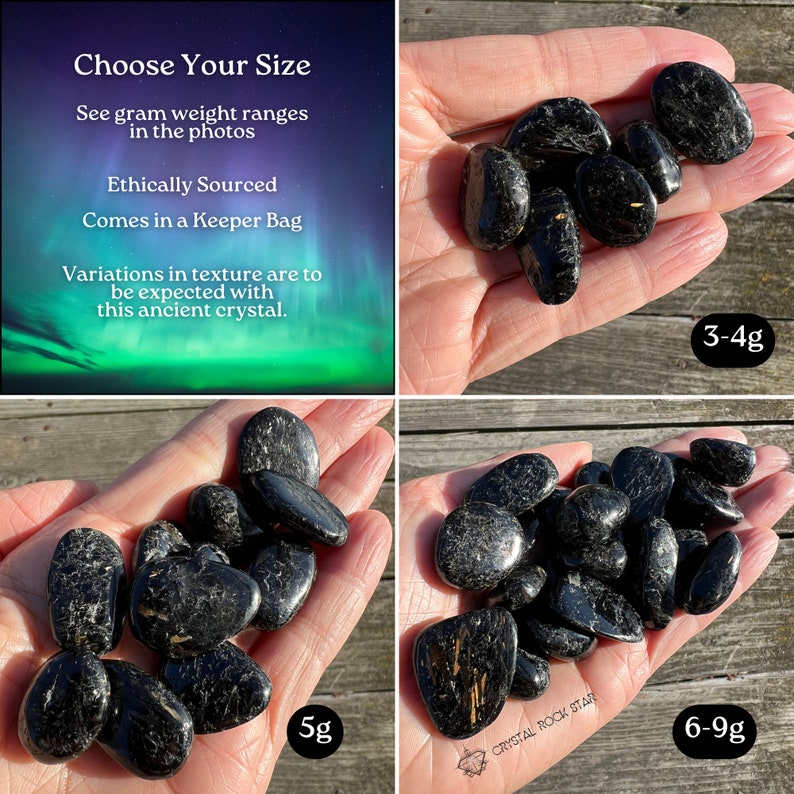 Genuine Greenland Nuummite Tumbled Stone Crystal Rock Star California - Ethically Sourced