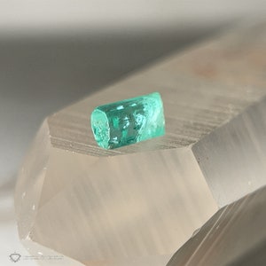 Colombian Emerald Raw Natural Collector Crystal Specimen - Small Genuine Untreated Unheated 8.5mm 1 carat - May Birthstone Unique Gift Idea - CrystalRockStar Los Angeles California