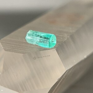 Colombian Emerald Raw Natural Collector Crystal Specimen - Small Genuine Untreated Unheated 8.5mm 1 carat - May Birthstone Unique Gift Idea - CrystalRockStar Los Angeles California