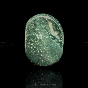 Ocean Jasper Crystal Palm Stone Green Premium Flat Oval Worry Stone CrystalRockStar Los Angeles