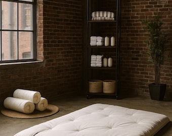 Full size   54”x 76””x3.5” Japanese Shikibuton Futon cushion 100% WOOL  .