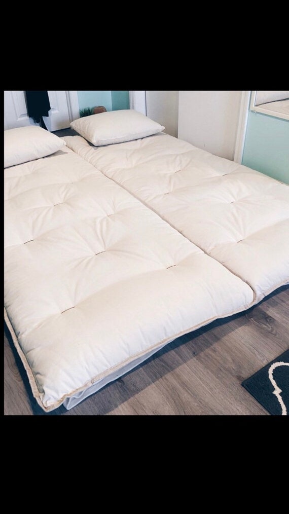 2 Piece High End 100 Cotton Wool Split 35x71x5 Mat Futon Etsy