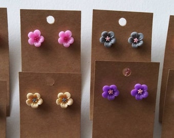 Peach Blossom Stud Earrings