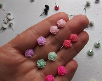 Rose studs - Hypoallergenic - Stainless Steel - 3mm