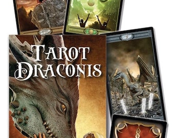 Tarot Draconis Deck Cards Set Dragon Fantasy Art Oracle Card Booklet dragons magick magic pagan wicca wiccan witch craft witchcraft
