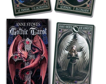 Gothic Tarot Deck Cards Set by Anne Stokes Oracle Card Booklet Kit