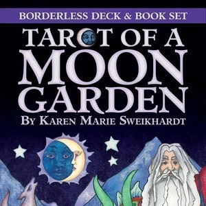 Tarot of a Moon Garden Borderless Deck & Book Set Guidebook Set Tarot Card Deck Book Kit Fantasy Art Magick Magic Pagan Wicca Witch Craft