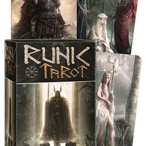 Runen Tarot Karten Runen Orakel Kartendeck Buch Magie Magie Hexerei Hexenhandwerk Wicca Wicca Druide keltische Runen Set Wikinger Nordische Mythologie
