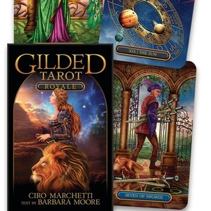 Tarot Dorado Royale Deck Cards Set Oracle Card Booklet adivinación magia magia pagana wicca wicca brujería brujería