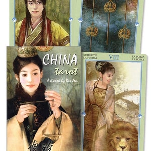 China Tarot Deck Cards Set Fantasy Art Oracle Card Booklet divination magick magic pagan wicca wiccan witch craft witchcraft Chinese Asian