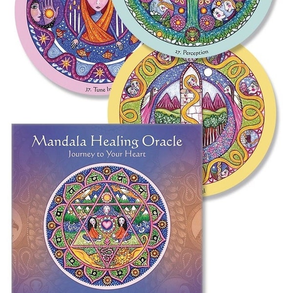 Mandala Healing Oracle Circular Cards Kit Card Deck & Guidebook Set Book tarot magic magick witch craft witchcraft wicca pagan circle mystic