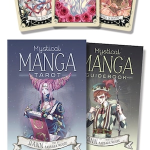 Mystische Manga Tarot Kit Card Deck & Ratgeber Set Orakel Karten und Buch Magie Magick Witch Craft Witchcraft Wicca Pagan Wicca Anime