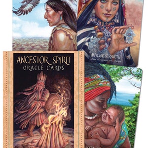 Ancestor Spirit Oracle Cards Kit Card Deck & Guidebook Set Libro tarocchi magia stregoneria stregoneria Gli antenati nativi americani adorano gli indiani