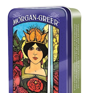 Morgan-Greer Tarot en Tin oráculo cartas kit de adivinación mística fortune telling card set pagan wicca brujería brujería wiccan